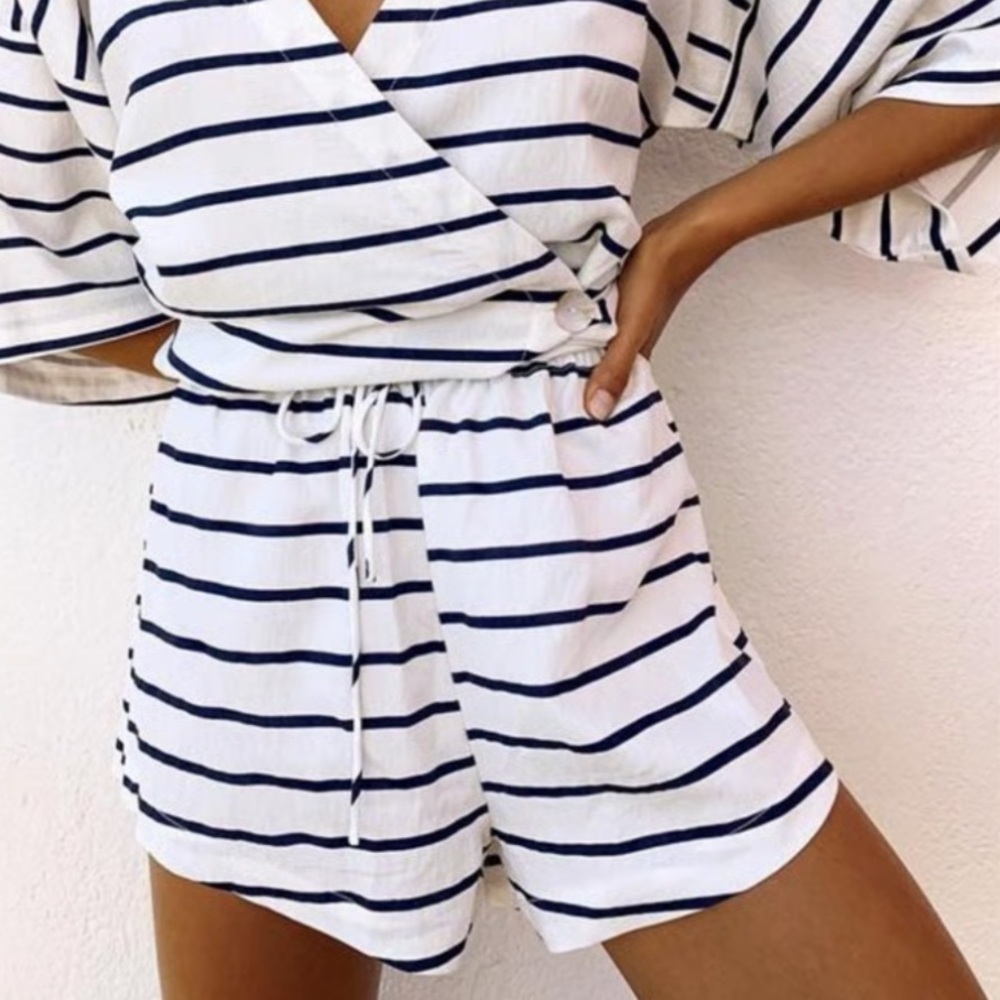 Sabo skirt striped shorts tunic set - Picture 4 of 13